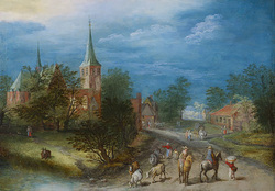 Country Landscape with Travellers