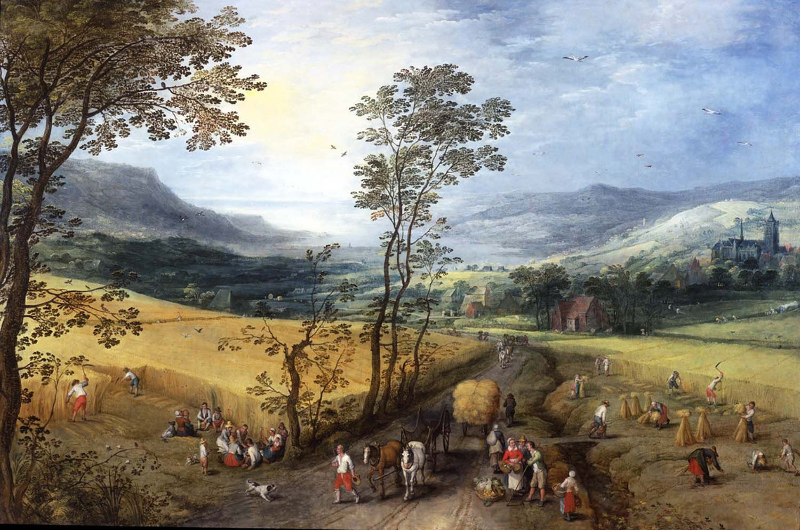 A Summer Landscape with Harvesters