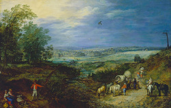Broad Landscape with Travelers