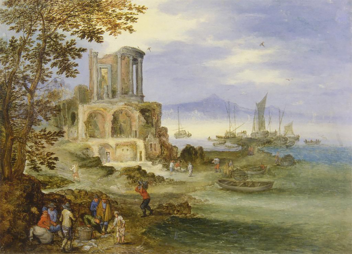 Coastal Landscape with Temple of Vesta (London)