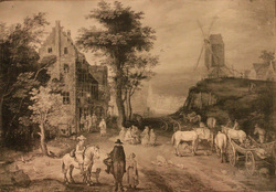 Entrance to Village with Windmill (Amsterdam)