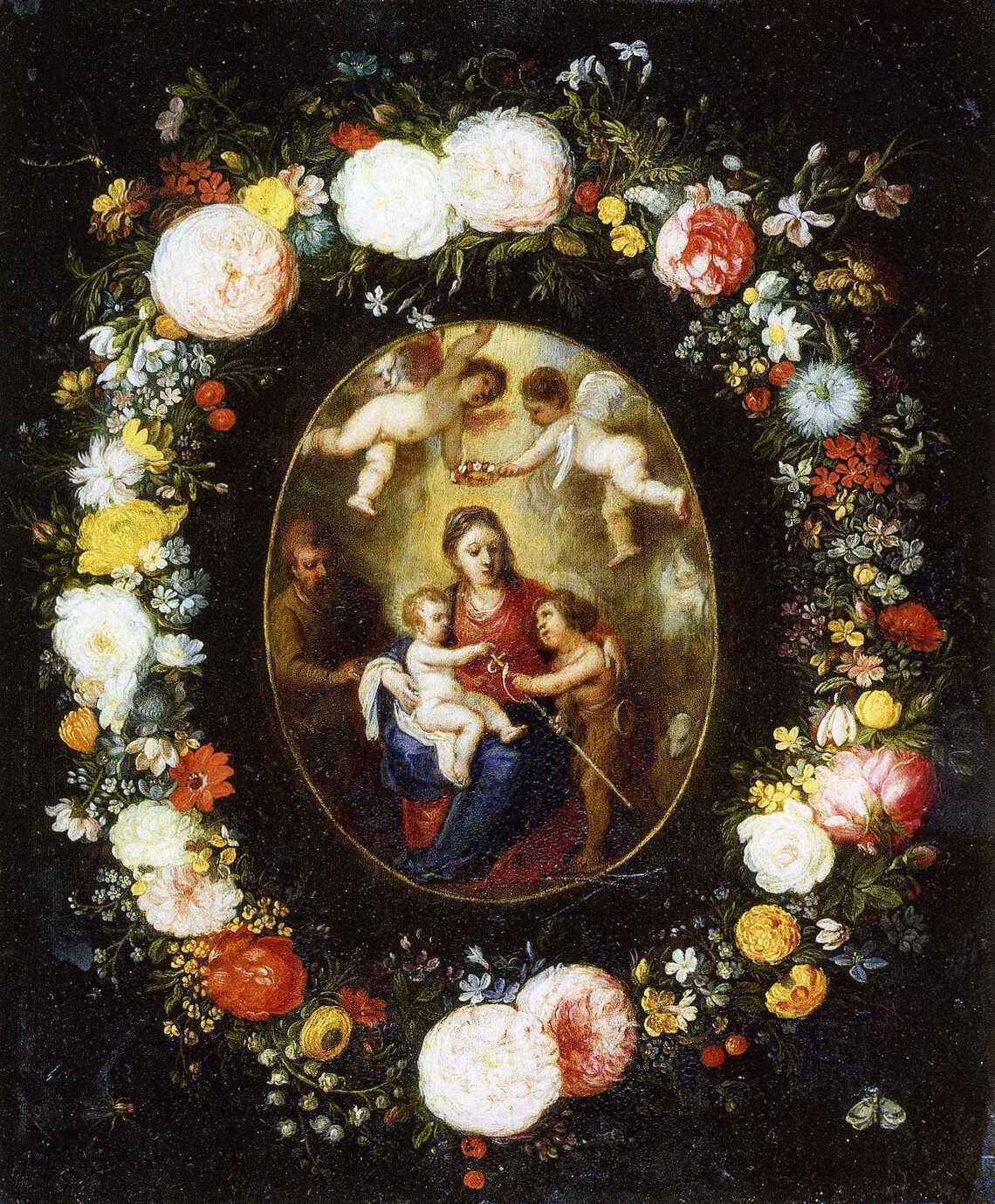 Flower Garland Around the Holy Family and John the Baptist (Zurich)