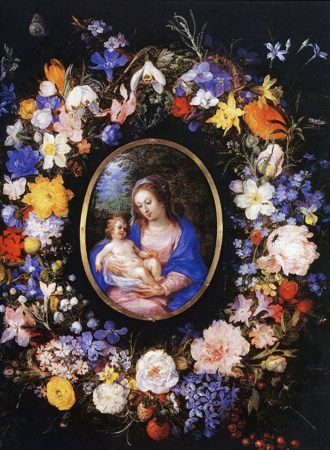 Flower Garland Around the Virgin and Child (Milan)
