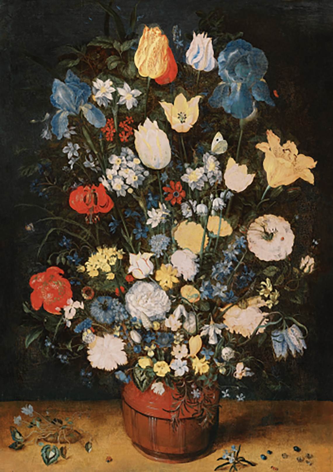 Flowers in Earthenware Vase (Private Collection II)
