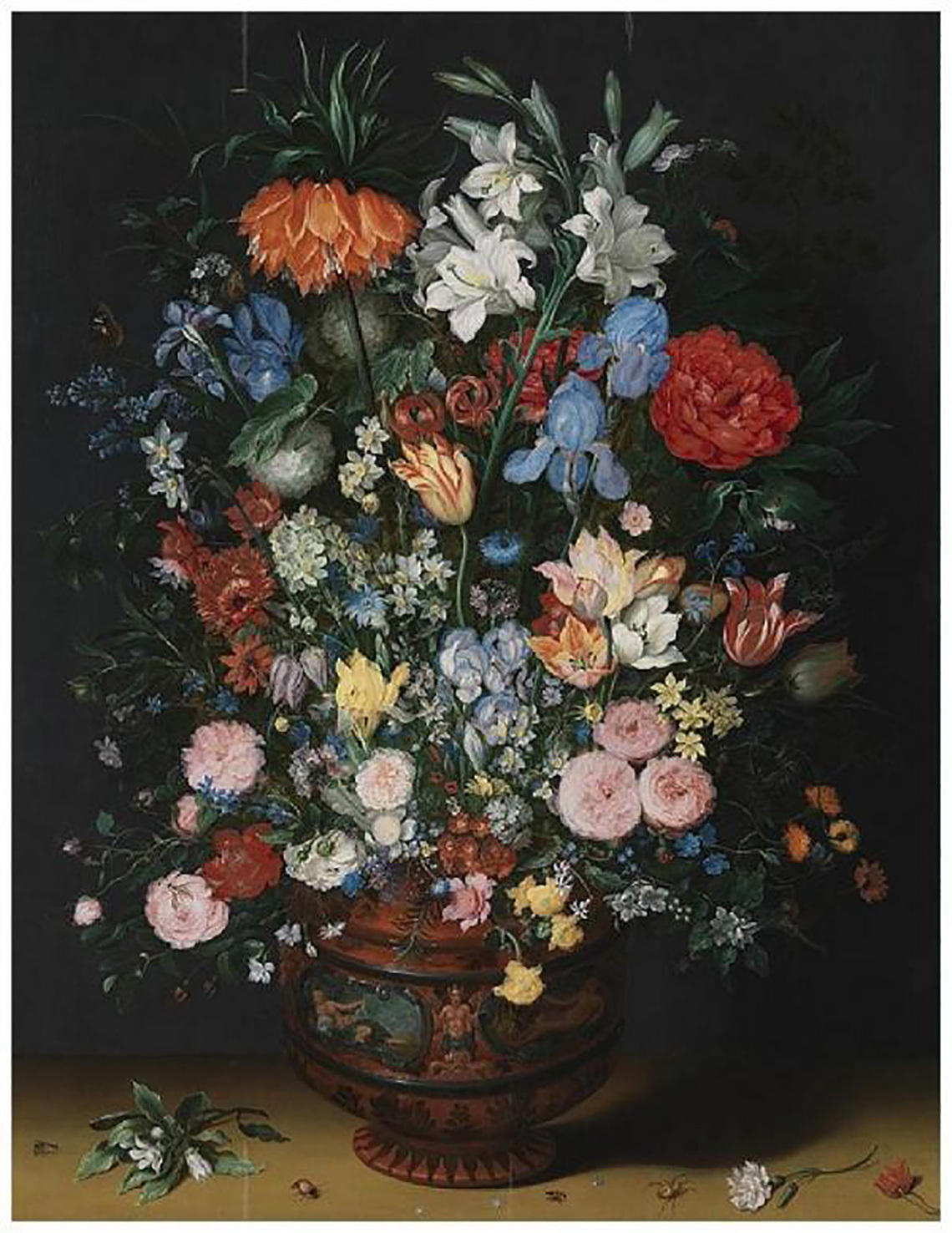 Flowers in a Decorated Ceramic Vase (Antwerp)