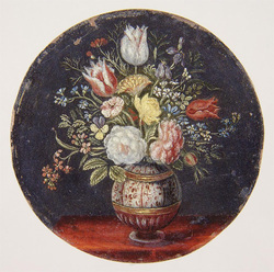 Flowers in a Painted Vase (France)
