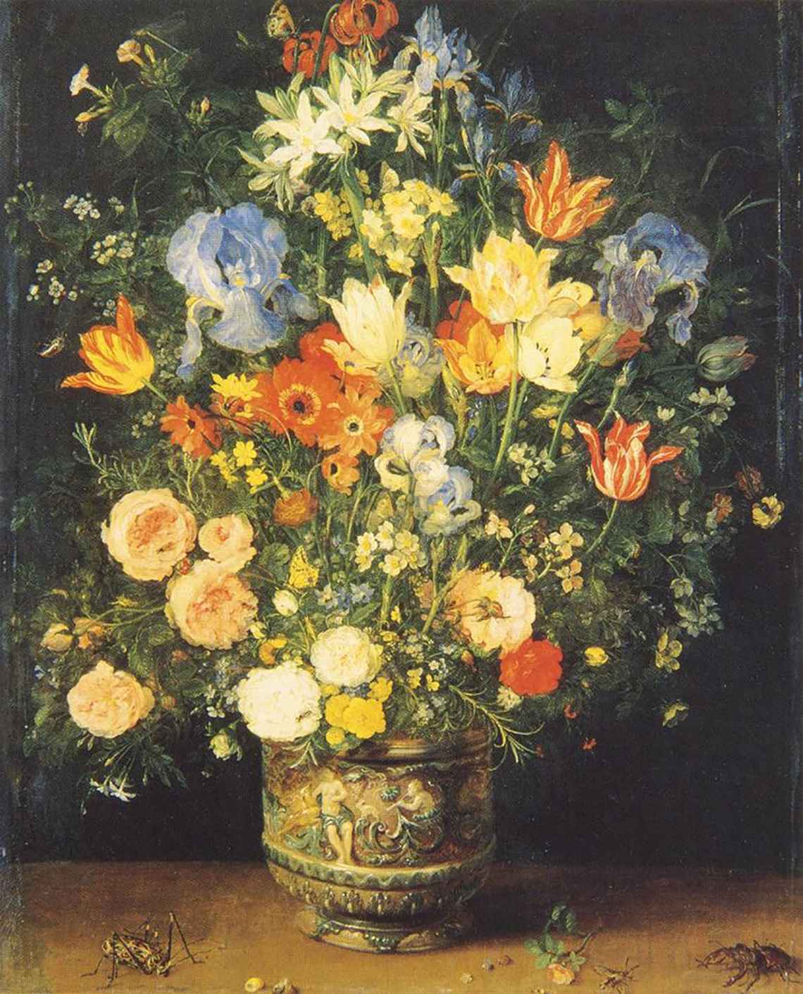 Flowers in a Sculpted Vase (Stockholm)