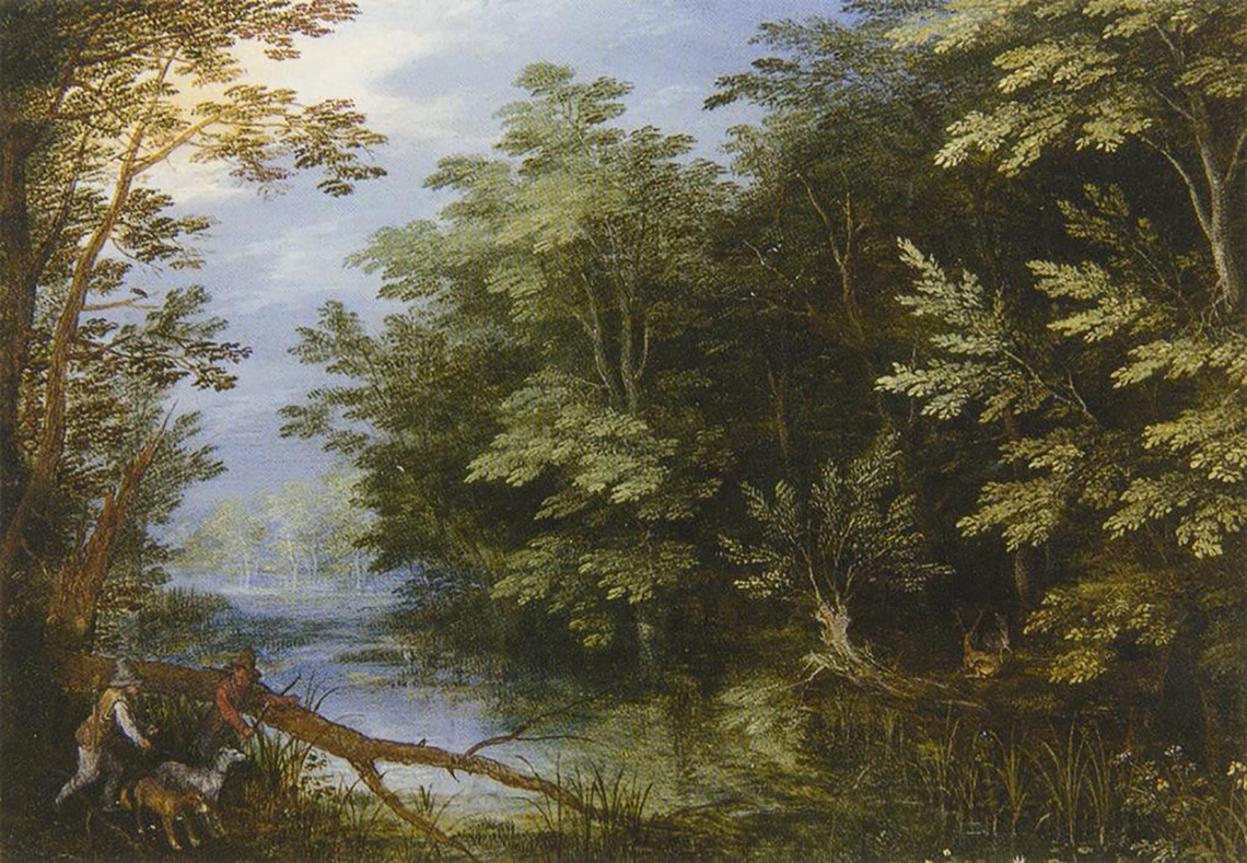 Forest Landscape with Hunters (New York)