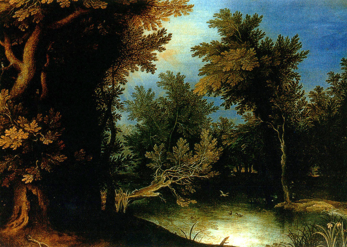 Forest Landscape with Stream