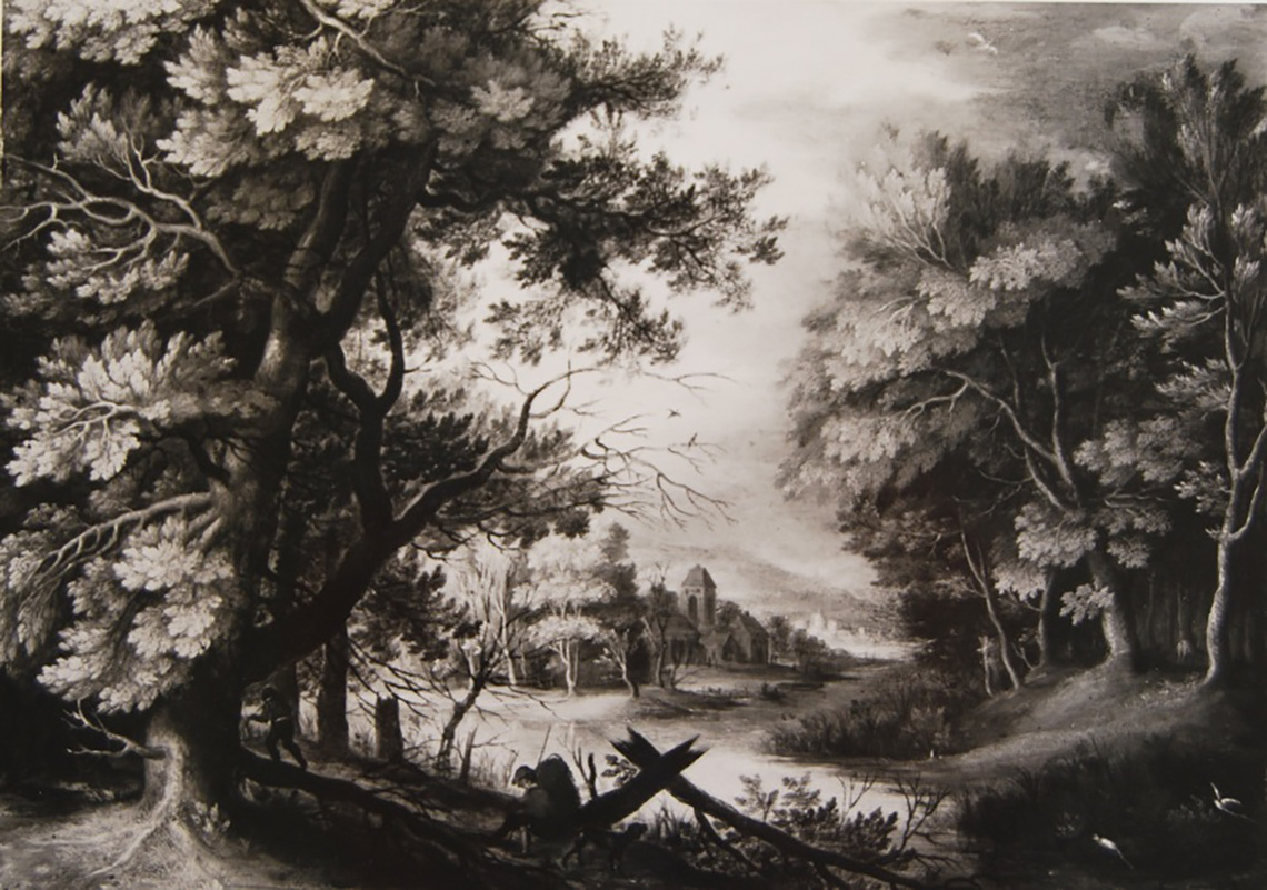 Forest Landscape with Wanderers