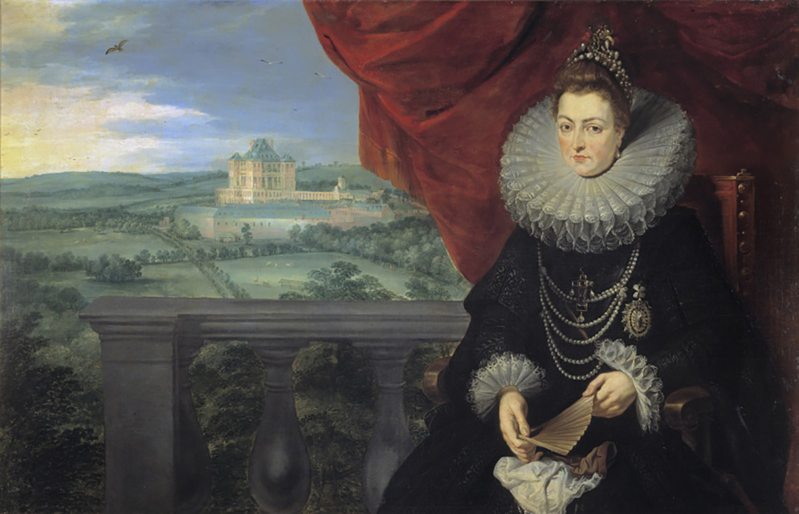 Infanta Isabella before Mariemont Castle