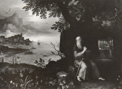 Landscape with Hermit (St. Fulgentius?) (Milan)