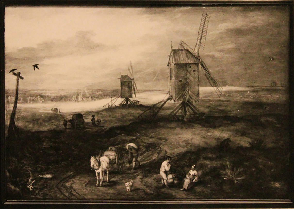 Landscape with Mill and Travelers