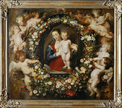 Madonna and Child in a Flower Garland with Putti (Munich)