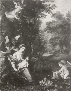 Madonna and Child with Angels in a Landscape