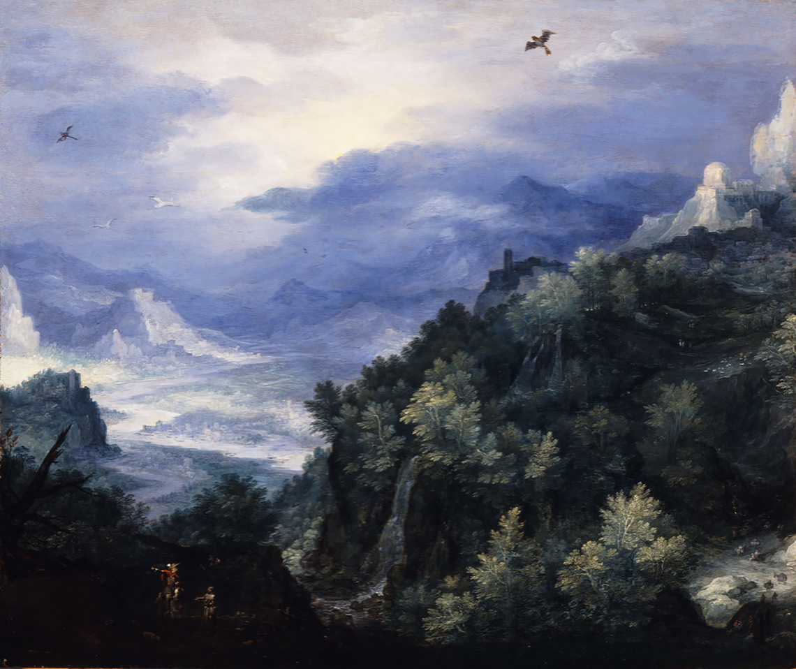 Mountain Landscape overlooking a River Valley
