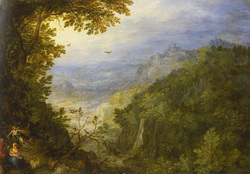 Mountain Landscape with Rest on the Flight into Egypt (Switzerland)