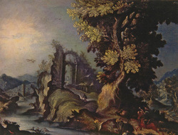 Mountain Landscape with Ruins