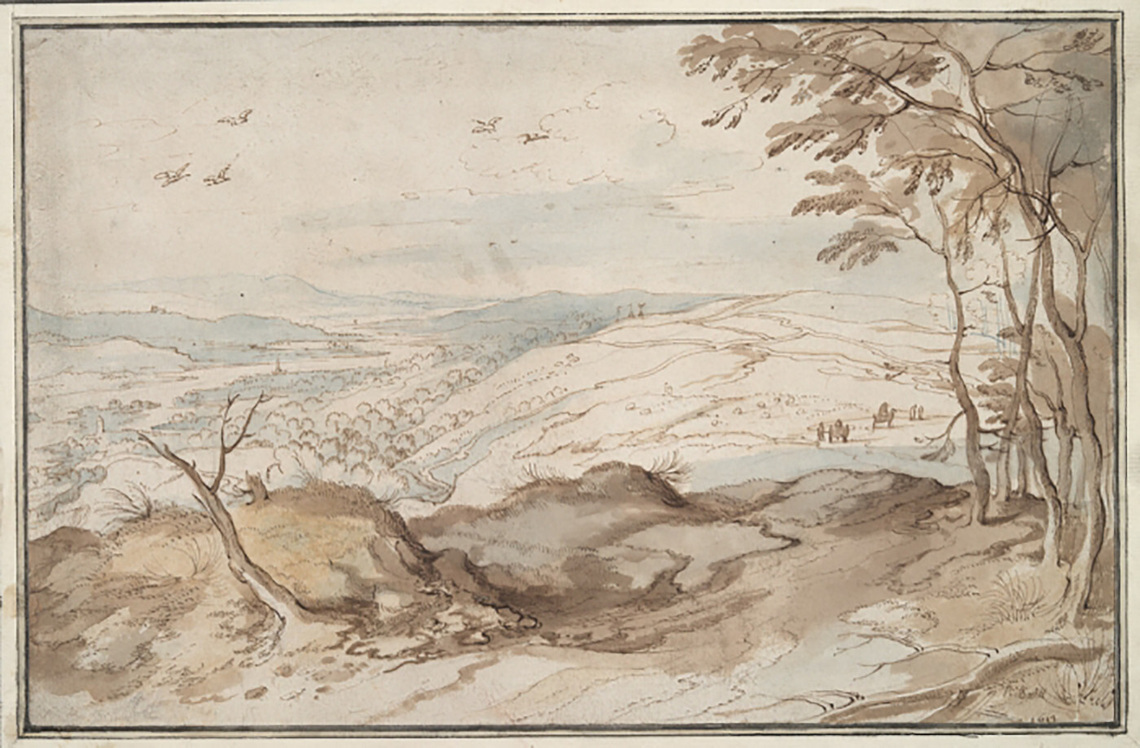 Mountainous Landscape with View over a Valley