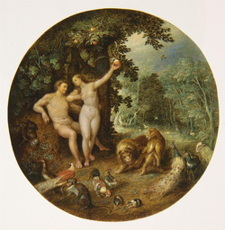 Paradise Landscape with Fall of Man (France, Private Collection)