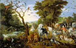 Paradise Landscape with Noah's Ark (Los Angeles, J. Paul Getty Museum)