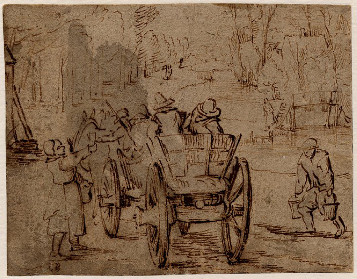 Peasants with a Horse and Cart