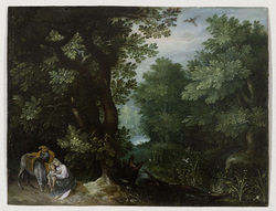 Rest on the Flight into Egypt (Private Collection)