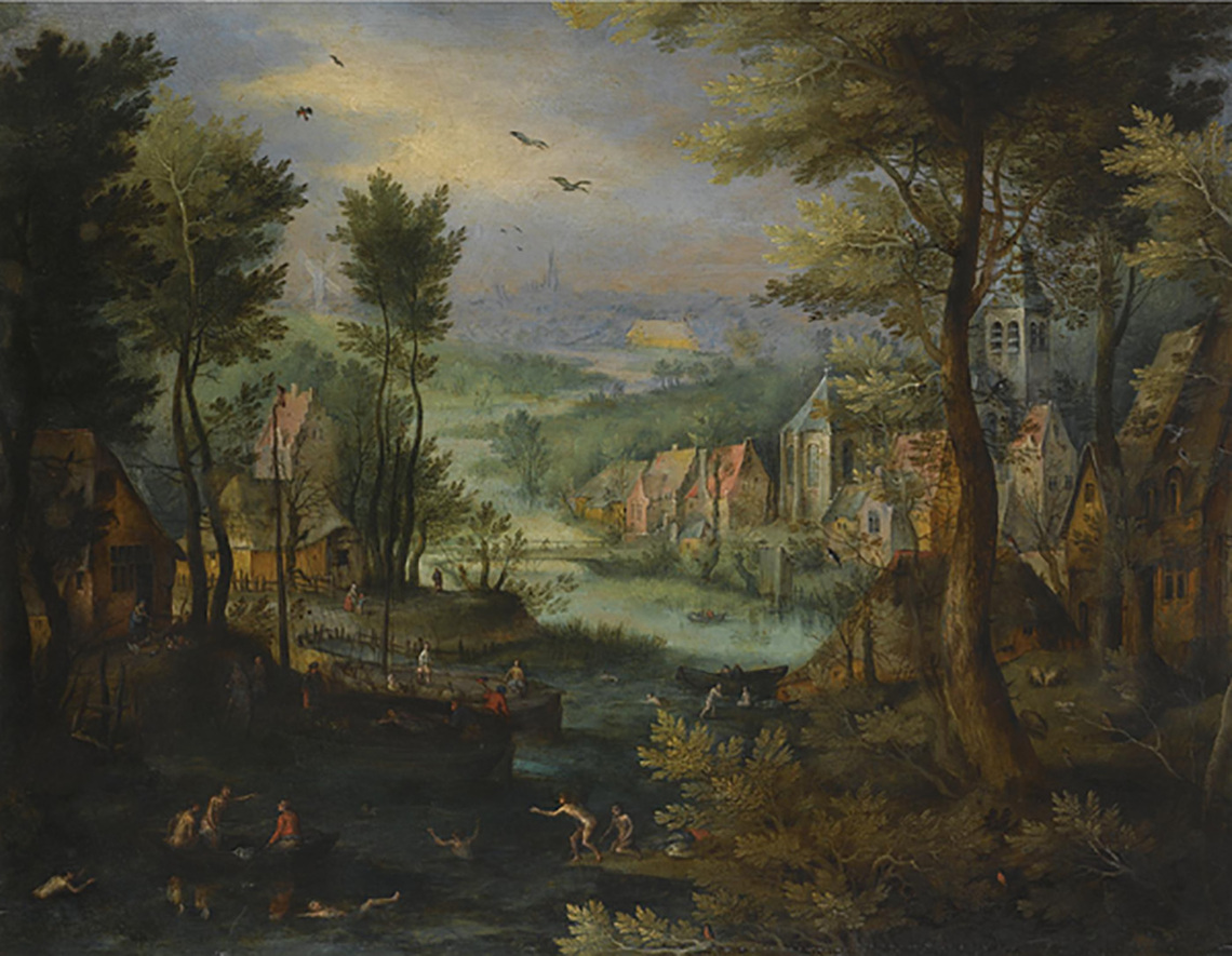 River Landscape with Bathers (New York)