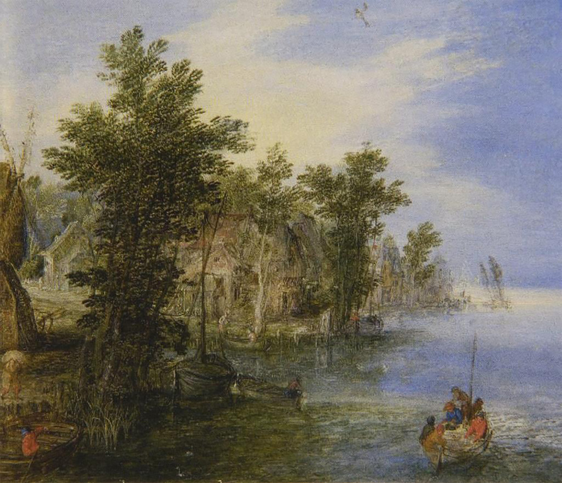 River Landscape with Dock