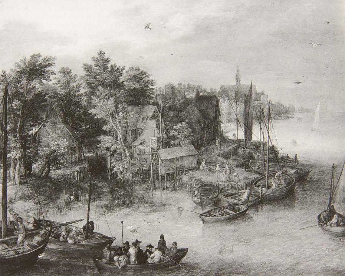 River Landscape with Landing Stage (Turin)