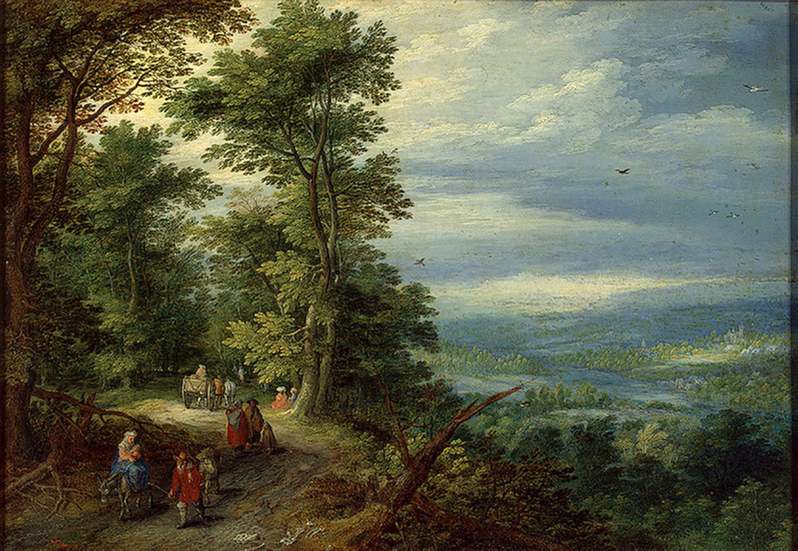 Road at the Edge of a Forest, with the Flight into Egypt (St. Petersburg)
