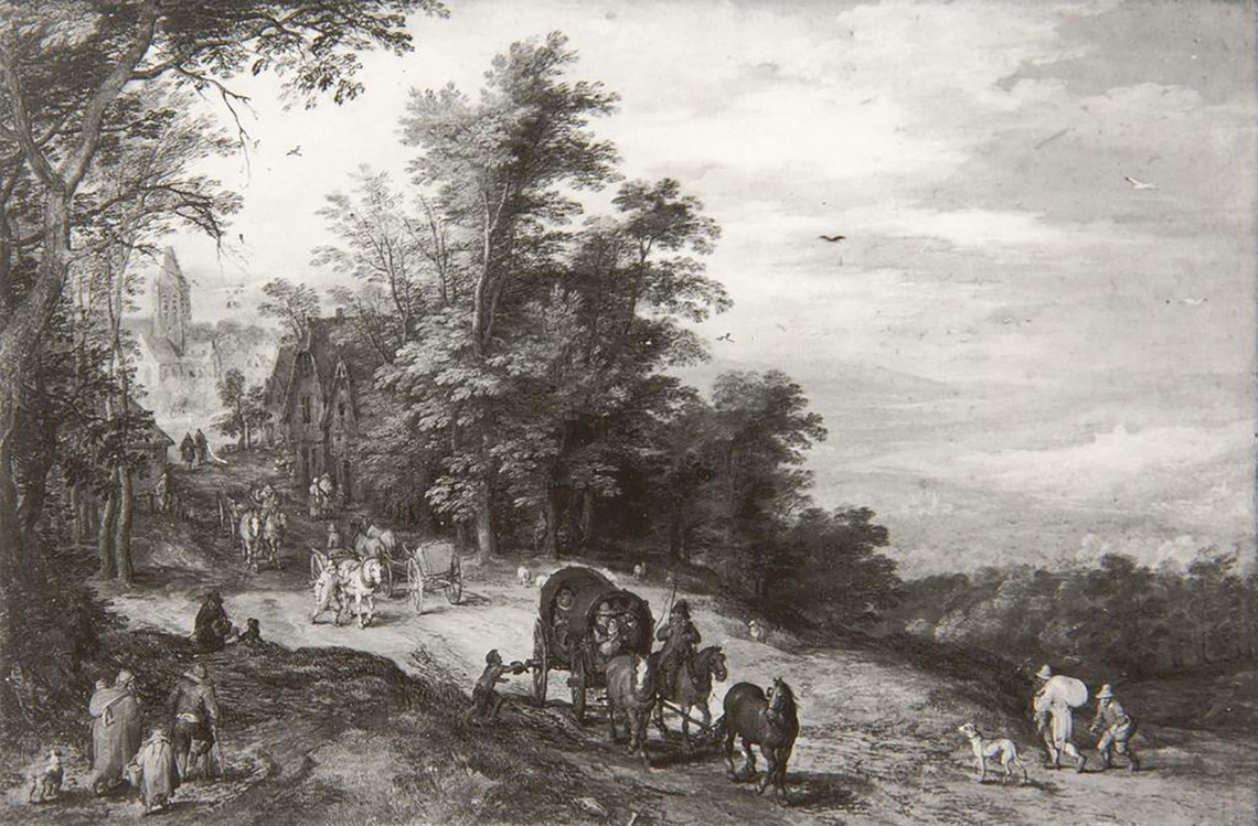 Road with Travelers
