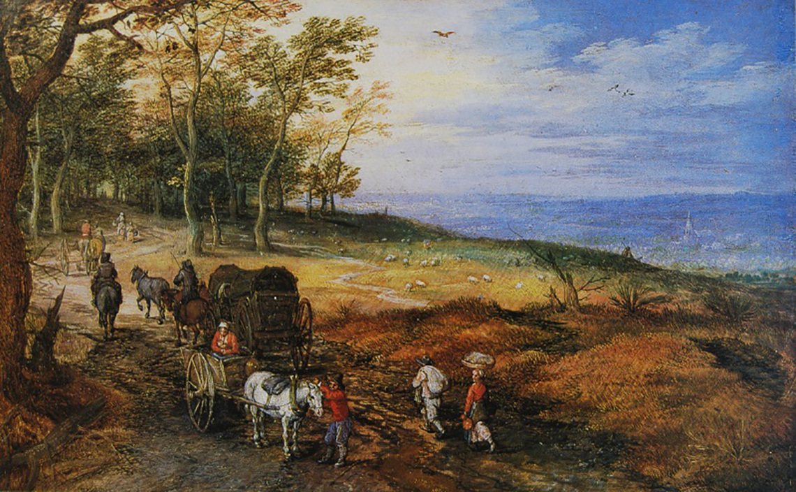 Road with Travelers (London)