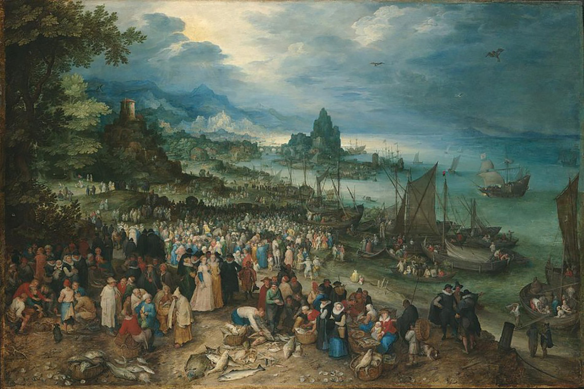 Sea Harbor with Preaching of Christ (Munich)