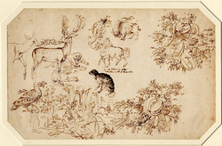 Sheet of Various Studies for a PIcture of the Terrestrial Paradise