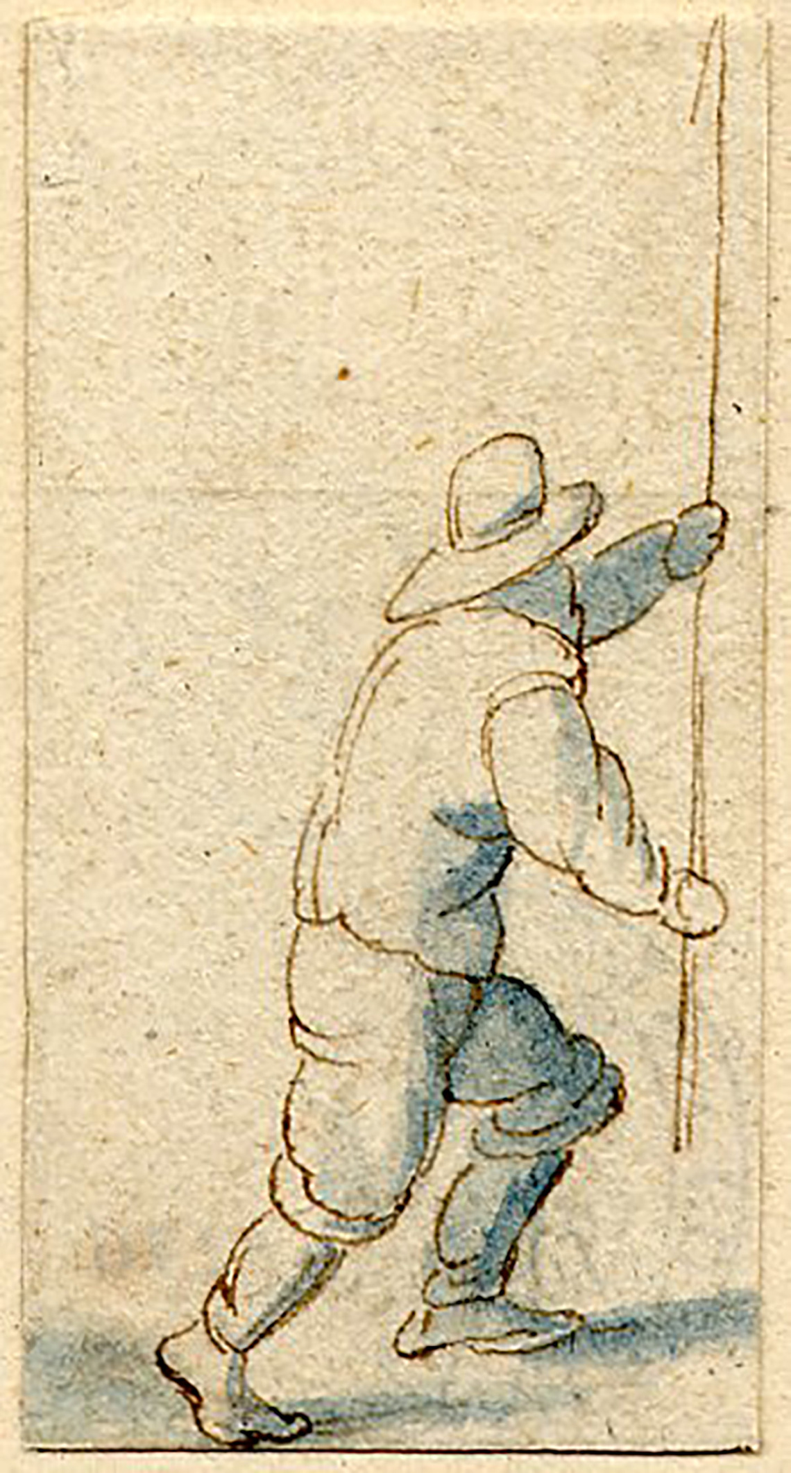 Small Study of a Man to Right with a Fishing Rod