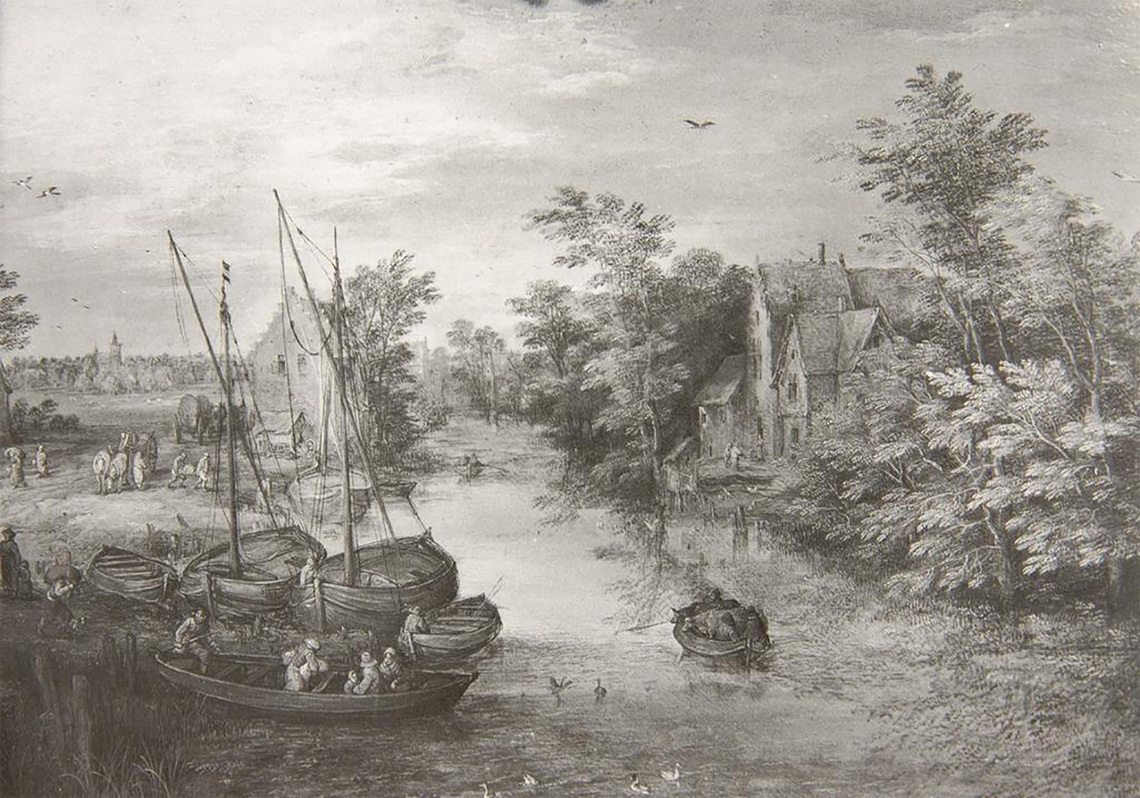 Village Canal with Landing Stage