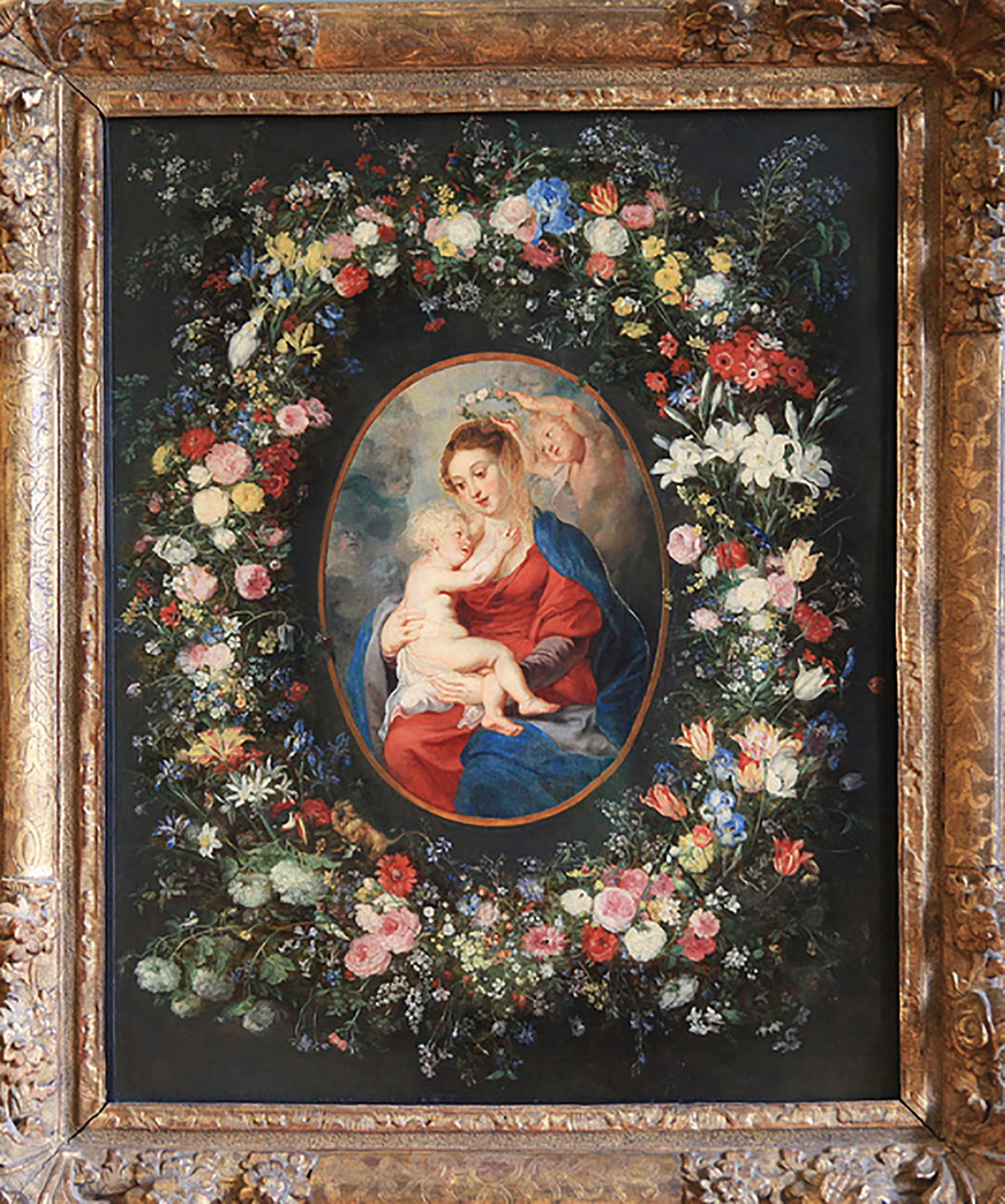 Virgin and Child in a Flower Garland (Paris)