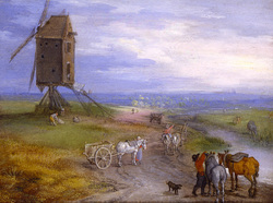 Windmill in a River Landscape