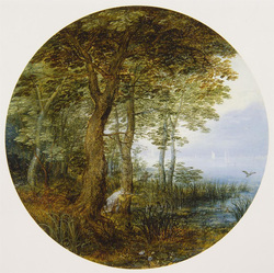 Wooded Landscape with Duck Hunter
