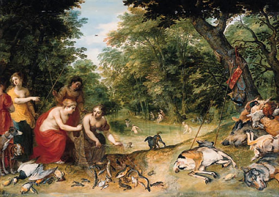 Diana and Her Nymphs Fishing (Allegory of Air, Water & Earth)