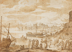 Harbor with a Fish Market