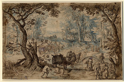 Peasants in a Wood Going to Market