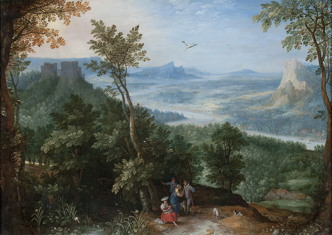 View over a Broad River Valley with Gypsies