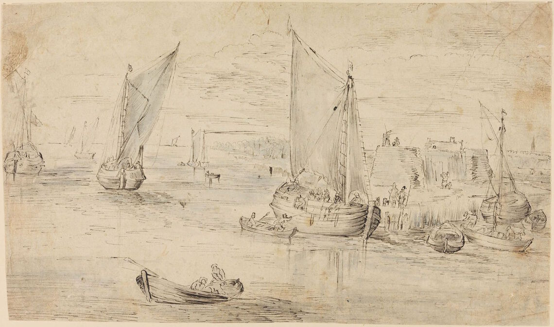 River with Sailboats
