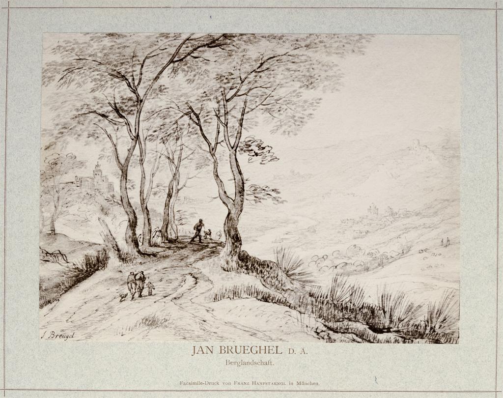 Mountain Landscape: Road with Figures, Pilgrim With Dog