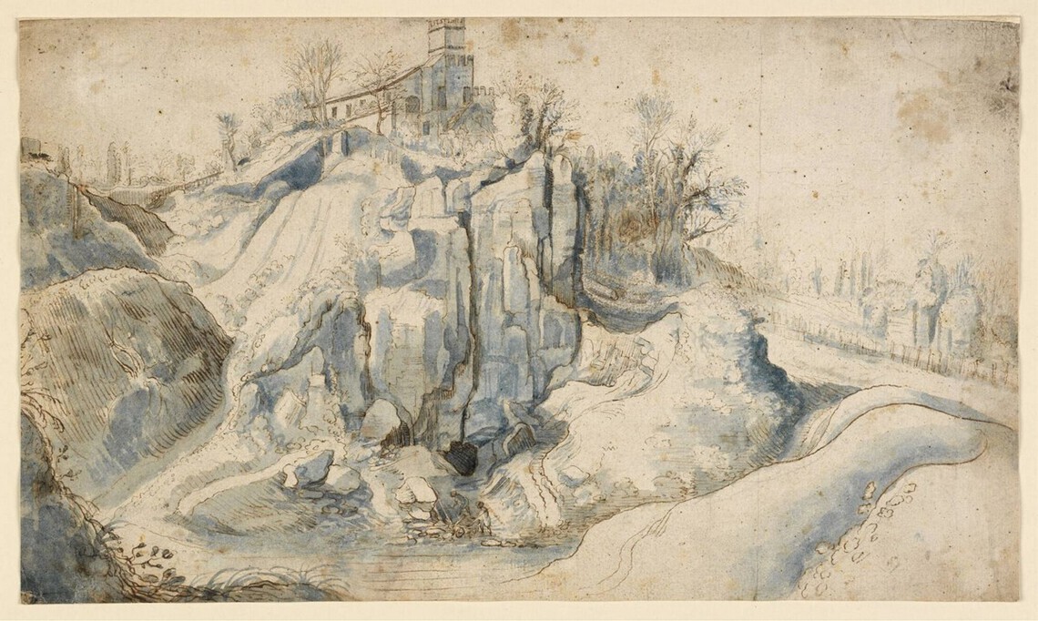 Rocky Landscape with a Tower