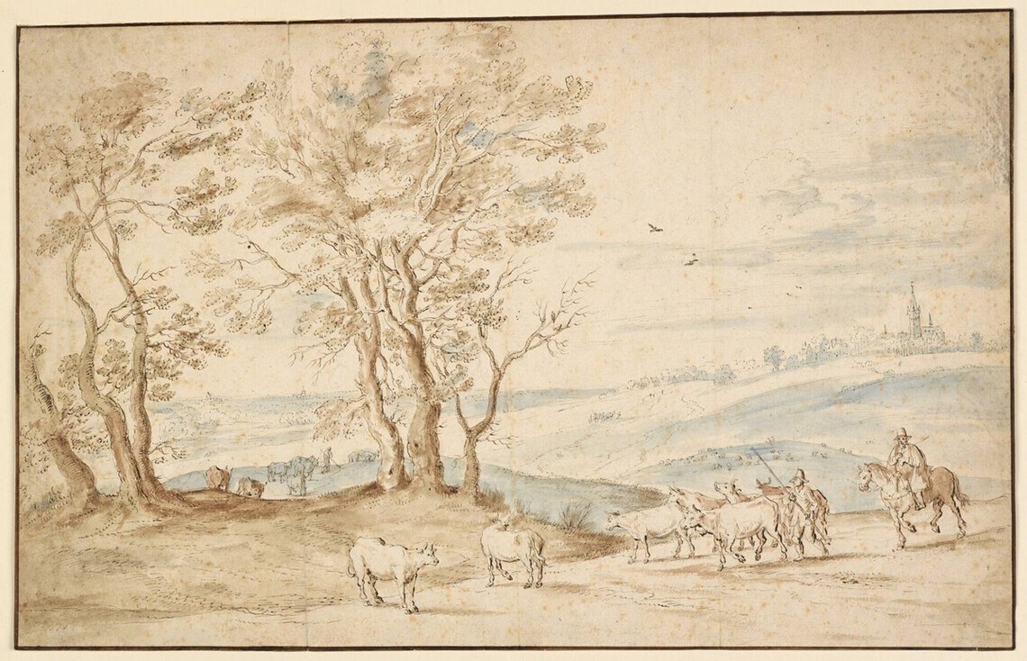 Landscape with Sheperds and Cows and a Horseman