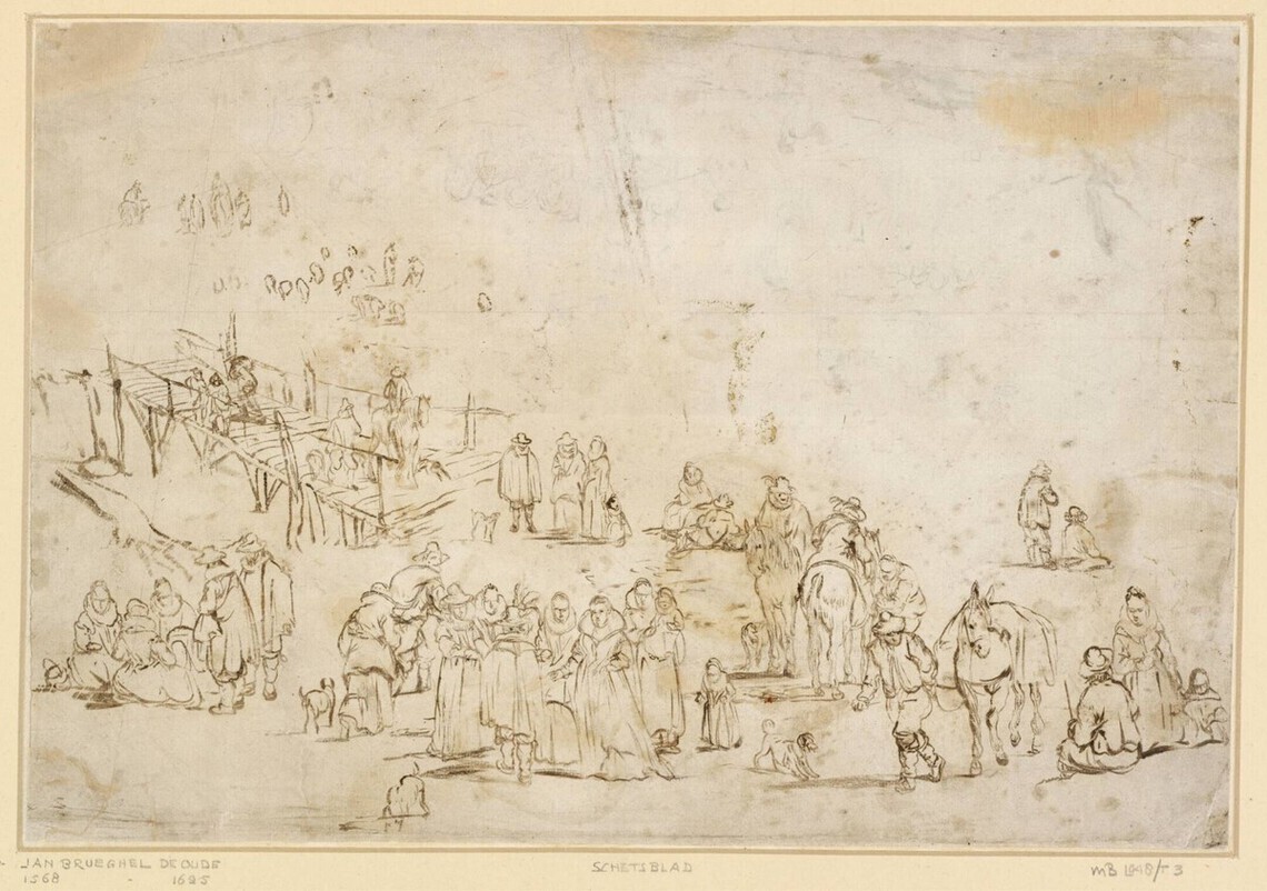 Study Sheet with Sheep-Herder and Groups of Figures